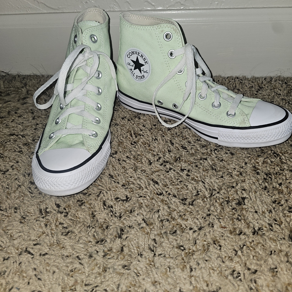 Converse Mint Green High-Top Sneakers - Picture 2 of 7
